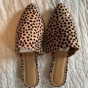 Cheetah Print Mules